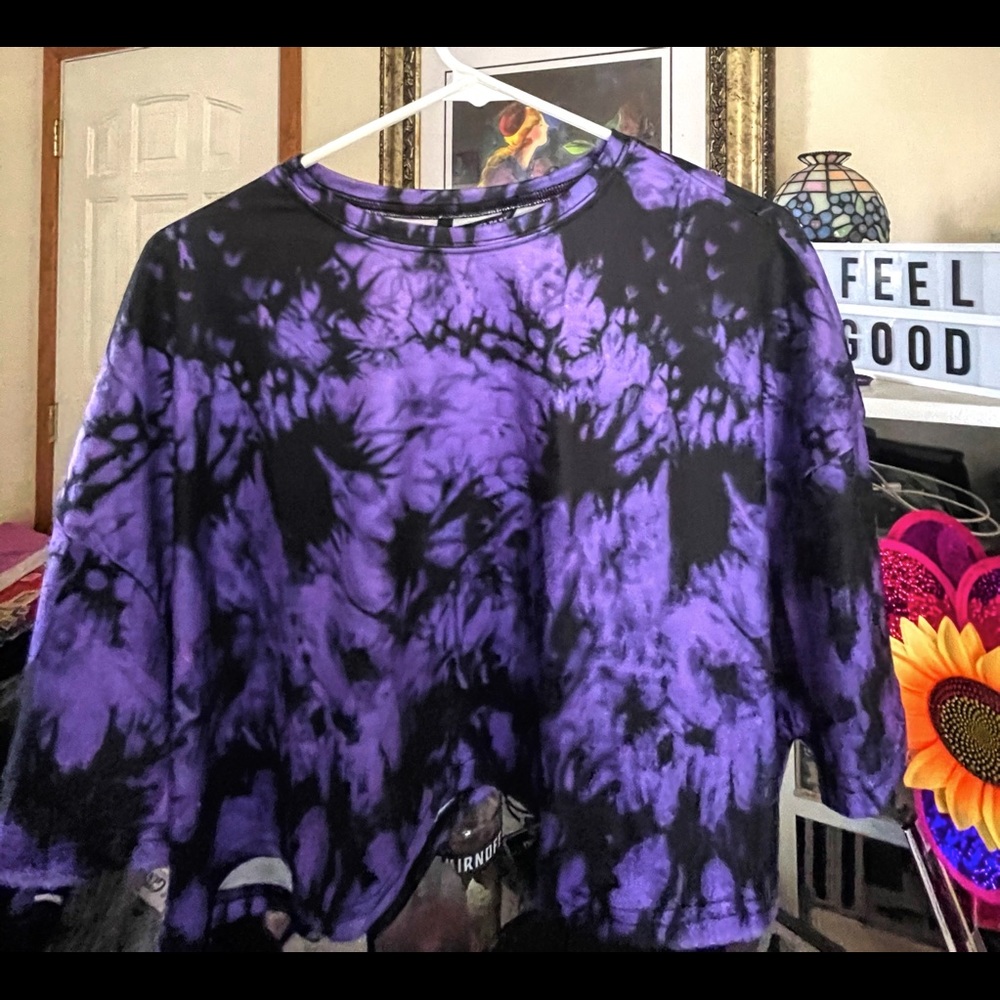 SHEIN Tie Dye Crop Tee